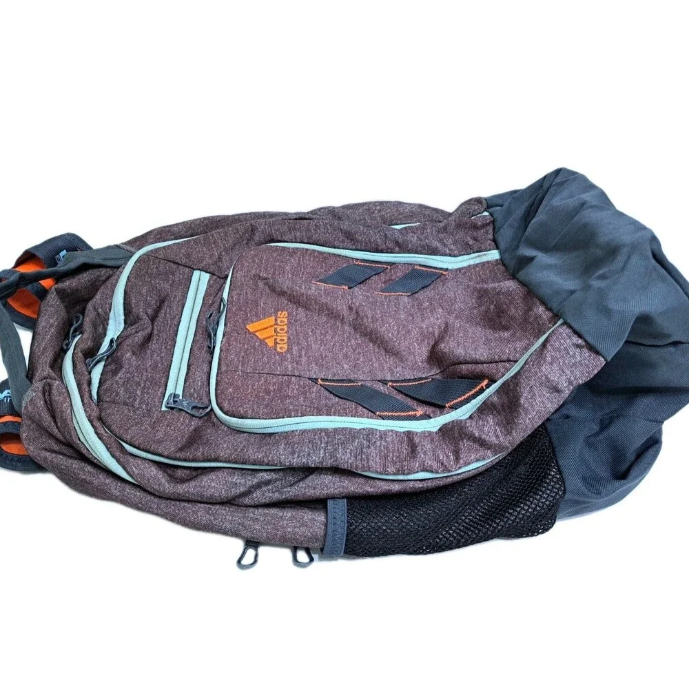 Adidas Load Spring Student Collegiate BackPack Bag Brown Orange Black School